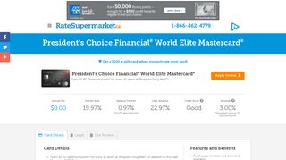 President's Choice Financial® World Elite Mastercard®