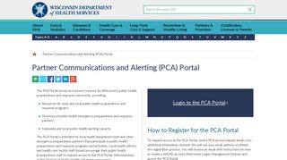 Partner Communications and Alerting (PCA) Portal | Wisconsin ...