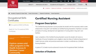 Certified Nursing Assistant - Degrees and Certificates - Pasadena City ...