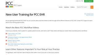 New User Training for PCC EHR - PCC Learn
