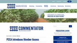 PCCA Introduces Member Access – Plains Cotton Cooperative ...