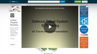 Defence Travel System E-Ticketing - ppt video online download