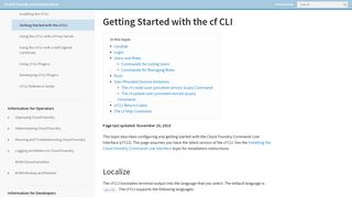 Getting Started with the cf CLI | Cloud Foundry Docs