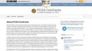 Learn About PCGS CoinFacts - PCGS.com