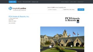 PCH Hotels & Resorts, Inc., Mobile, AL Jobs | Hospitality Online