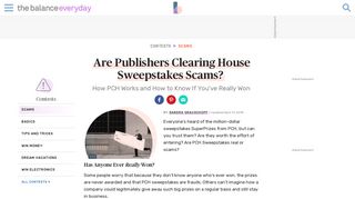 Publishers Clearing House Sweepstakes—Are They Scams?