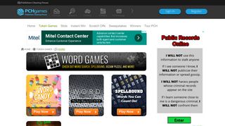 Token Games/Word | PCH.com