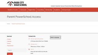 Parent PowerSchool Access – Park City High School