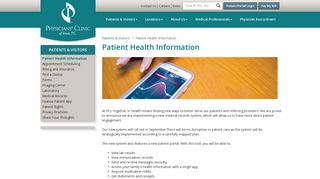 Patient Health Information | Physicians' Clinic of Iowa, P.C.