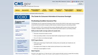 Pre-Existing Condition Insurance Plan - Centers for Medicare ...
