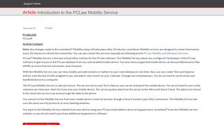 Introduction to the PCLaw Mobility Service - LexisNexis® Support