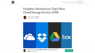 Dropbox Alternatives: Top 5 Best Cloud Storage Services 2018