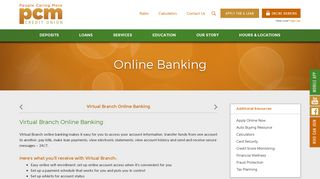 Online Banking - PCM Credit Union