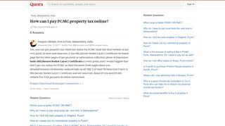How to pay PCMC property tax online - Quora