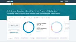 Substitute Teacher at Pcmi Services Powered By Willsub | Profiles ...