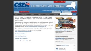 Civil Service Test Preparation Booklets
