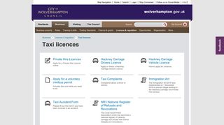 Taxi licences - City of Wolverhampton Council