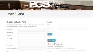 Dealer Portal - PCS - Professional Cabinet Solutions - Designer ...