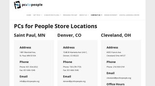 Locations & Contact Information - PCs for People