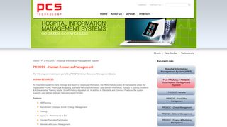 PRODOC - Human Resources Management - PCS Technology