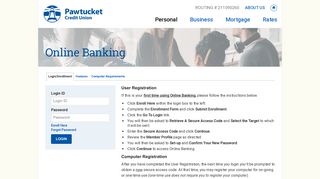 Personal Banking: Online Banking - Pawtucket Credit Union