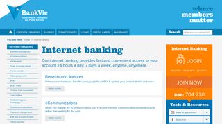 Internet banking - BankVic