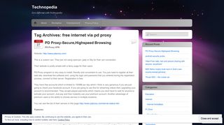 free internet via pd proxy | Technopedia