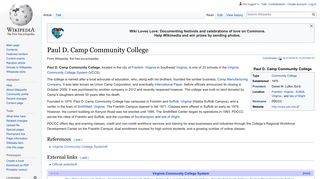 Paul D. Camp Community College - Wikipedia