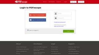 PDFescape - Account Login