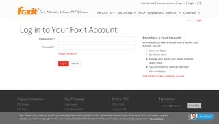 Log in to your Foxit account - Foxit Software