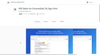 PDF Editor for Chrome:Edit, Fill, Sign, Print - Google Chrome