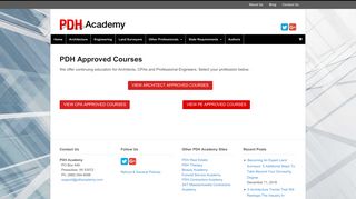 PDH Approved Courses - PDH Academy