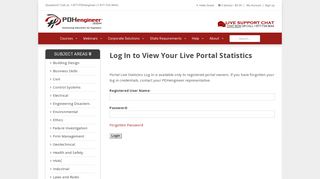 Log In to View Your Live Portal Statistics - PDHengineer.com