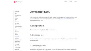 Javascript SDK - Pinterest Developers