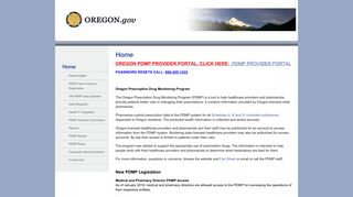 Oregon PDMP Public Portal » Home
