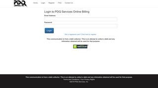 Login to PDQ Services Online Billing