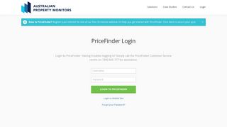 PriceFinder Login | APM