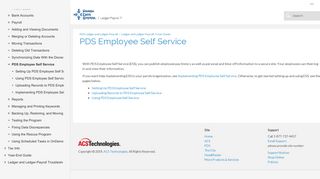 PDS Employee Self Service - Help Centers - ACS Technologies