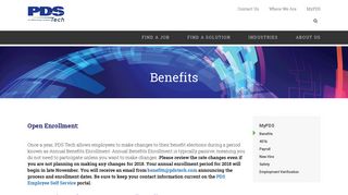 Benefits - Talent Acquisition Solutions | PDS Tech