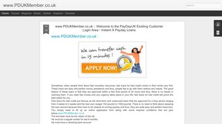 PDUK Member - Online Payday Loane