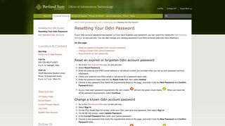 Portland State Office of Information Technology | Resetting Your Odin ...