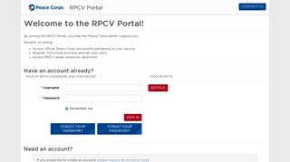 Sign In · RPCV Portal - Peace Corps