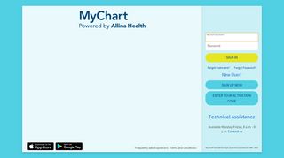 MyChart - Login Page