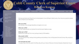 Civil E-Filing | Cobb County Clerk of Superior Court