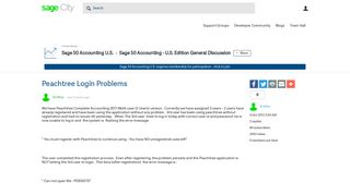 Peachtree Login Problems - Sage 50 Accounting - U.S. Edition ...