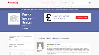 Peacock Insurance Services Complaints, Reviews and Comparison