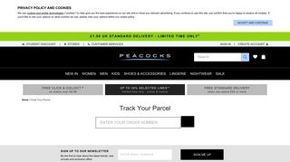 Track your parcel | Peacocks