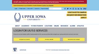 Login for UIU's E-Services - Upper Iowa University