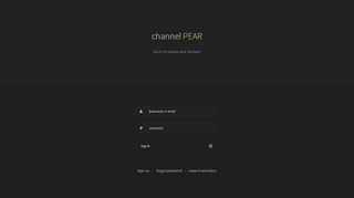 channel PEAR - login