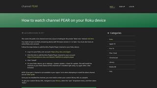 How to watch channel PEAR on your Roku device | channel PEAR ...
